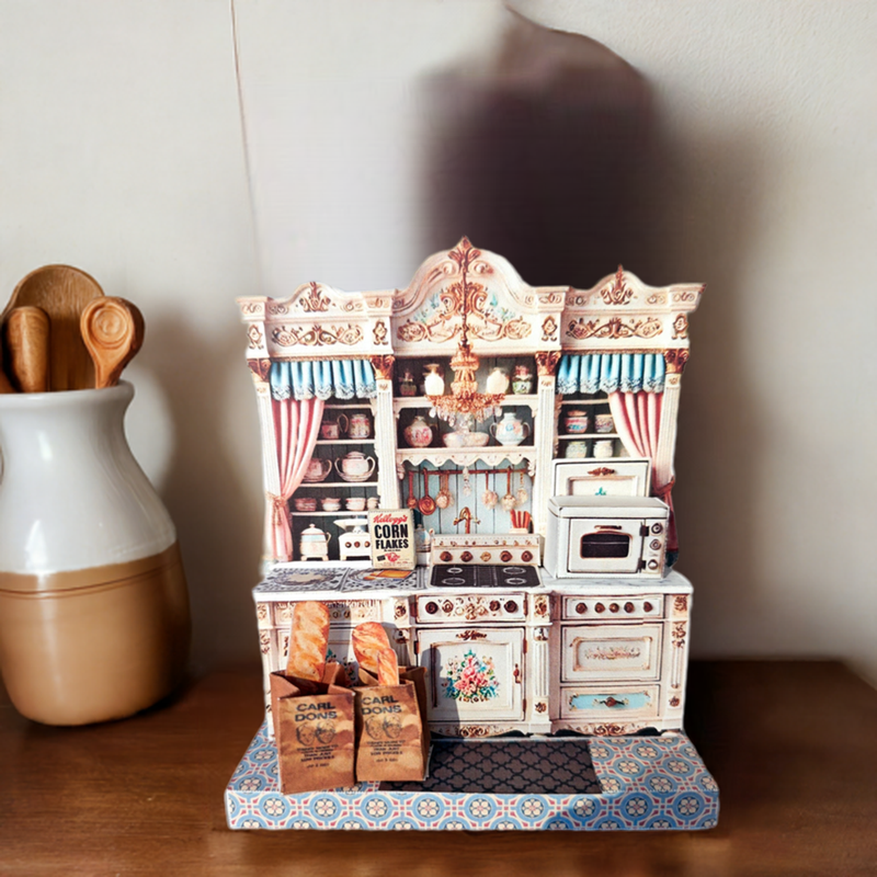 Pick Scene Vintage Victoria kitchen Stand, backdrop, diorama, arts, design, mini kitchen
