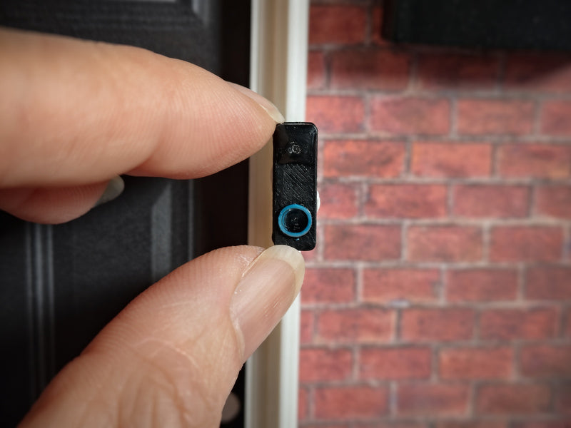 1:12 Smart Doorbell, Handcrafted Dollhouse Miniature Security Camera Prop (Physical Product)