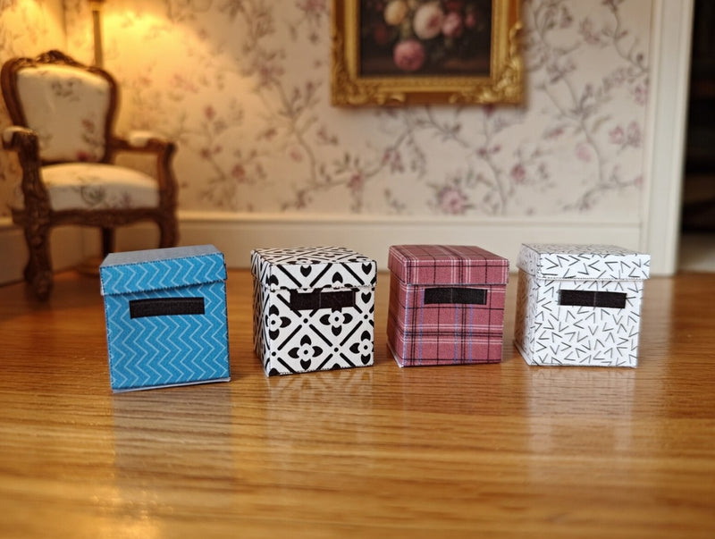 1:12 Square organization boxes 4 items in different color, easy fold
