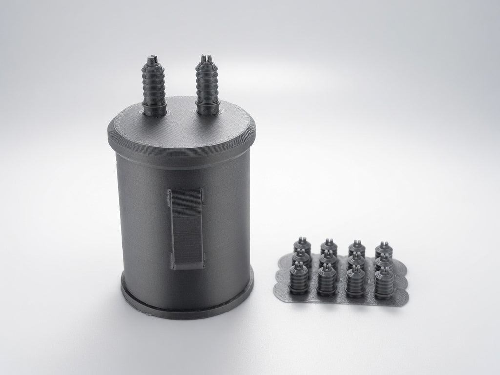 1:12 Scale Miniature Utility Pole Transformer & Insulators Kit, Tiny Power Line Canister Pin Insulator Pack, Dollhouse Street Alleyway Prop