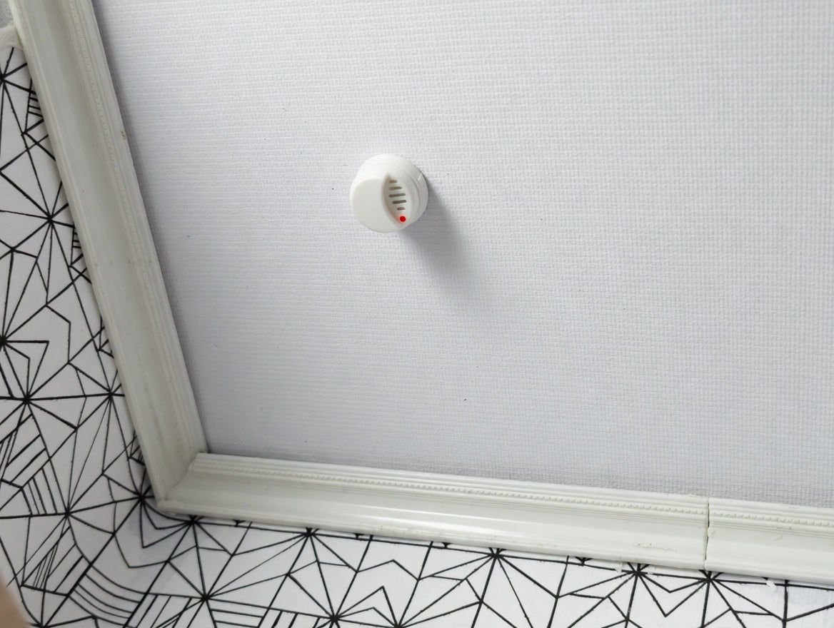 1:12 Scale Miniature Smoke Detector, Realistic White FDM Dollhouse Safety Accessory (Physical Product)