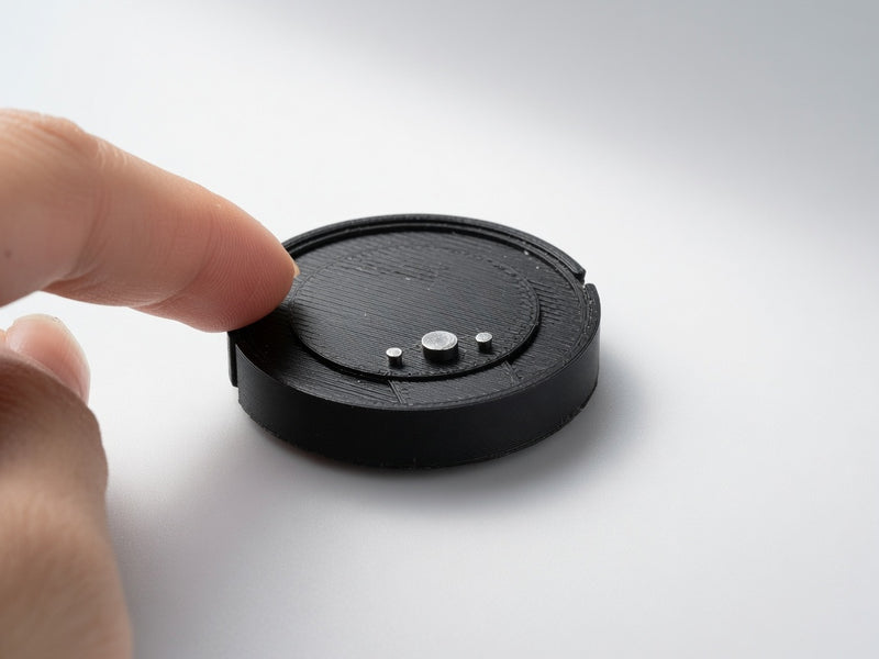 1:12 Scale Miniature Robot Vacuum Cleaner with Charging Dock, Tiny Smart Home Appliance (Physical Product)