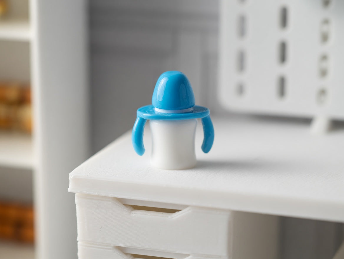 1:12 Miniature water Sippy Cup | baby series for dollhouse essentials, fit in baby mouth (Physical Product)