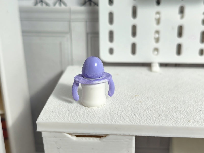 1:12 Miniature water Sippy Cup | baby series for dollhouse essentials, fit in baby mouth (Physical Product)