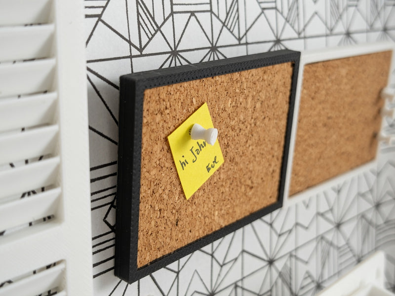 1:12 Real Cork Board with Real Pins, Tiny Bulletin Board Sticky Note, Dollhouse Office Desk Craft Room School Memo Board Accessory Miniature