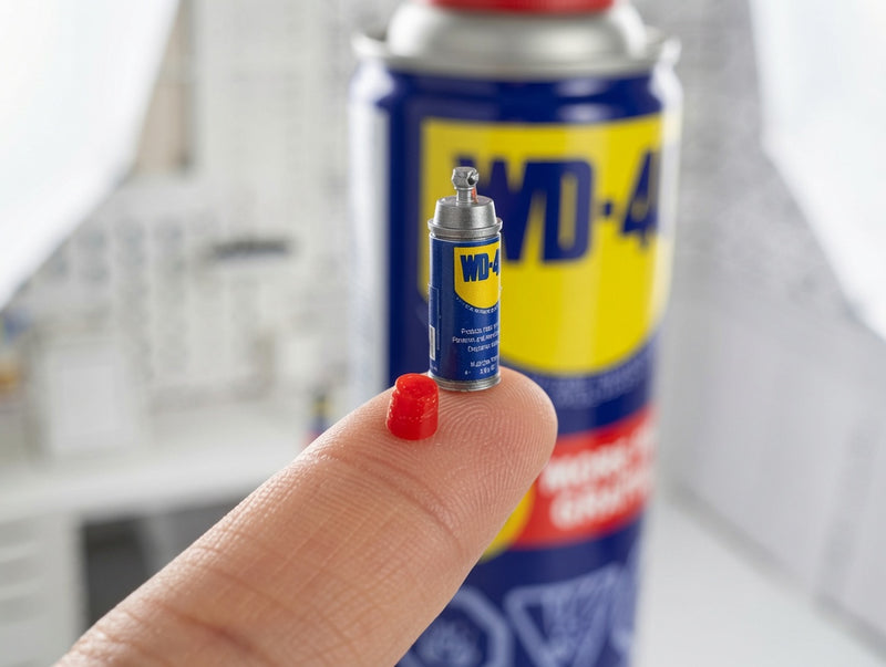 1:12 Dollhouse Miniature Lubricant Spray Can with Openable Lid ( Physical Product) Warehouse, Garage, Workshop