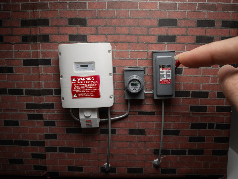 1:12 Solar Inverter and Electric Meter Set, Tiny Utility Disconnect Switch Box, Dollhouse Outdoor Exterior Wall Electrical Miniature (Physical Product)
