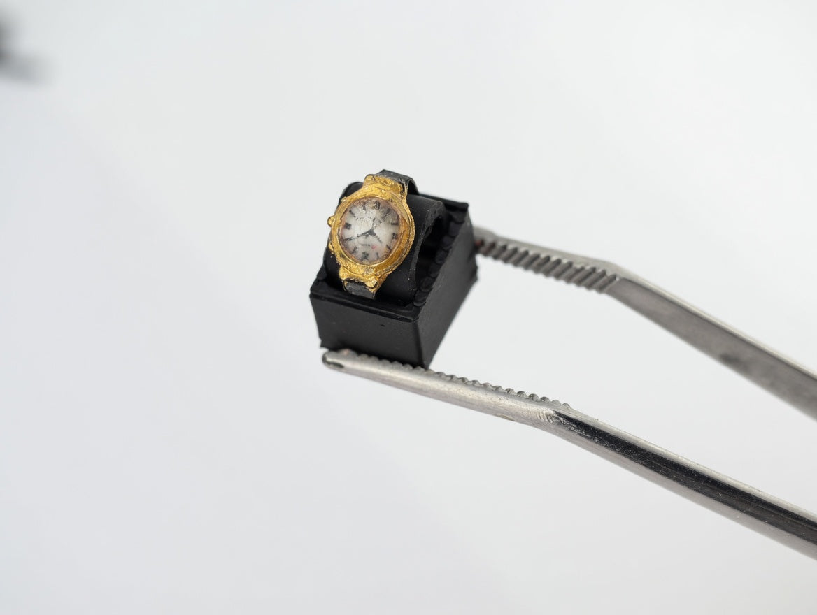 Artist Crafted 1:12 Scale Miniature Watch Collection, Luxury Dollhouse Accessory (Set of 3