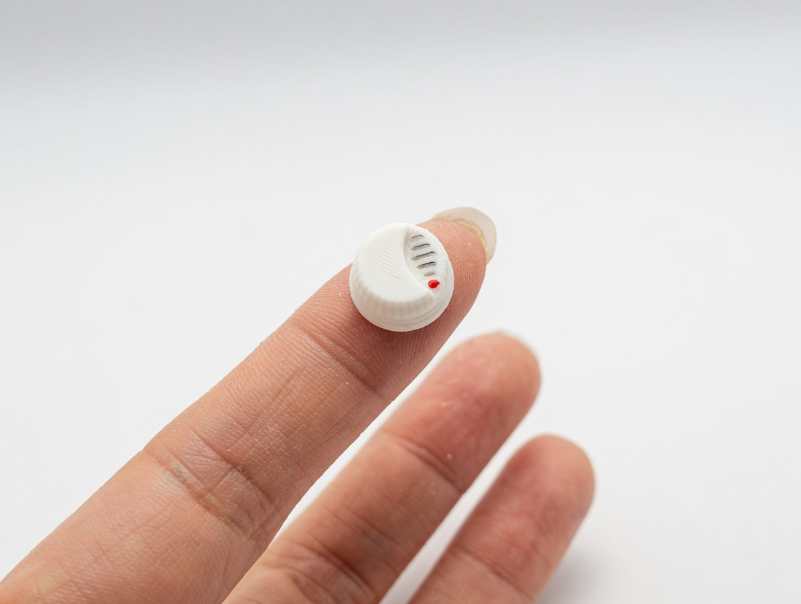 1:12 Scale Miniature Smoke Detector, Realistic White FDM Dollhouse Safety Accessory (Physical Product)