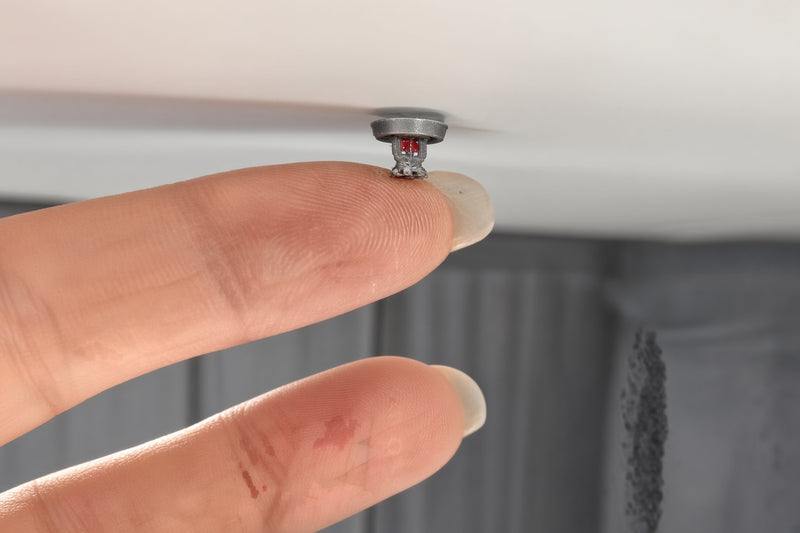 1:12 Scale Miniature Fire Sprinkler Head, Tiny Ceiling Mount Safety Fixture, Dollhouse Office Shop Apartment Hotel(Physical Product)