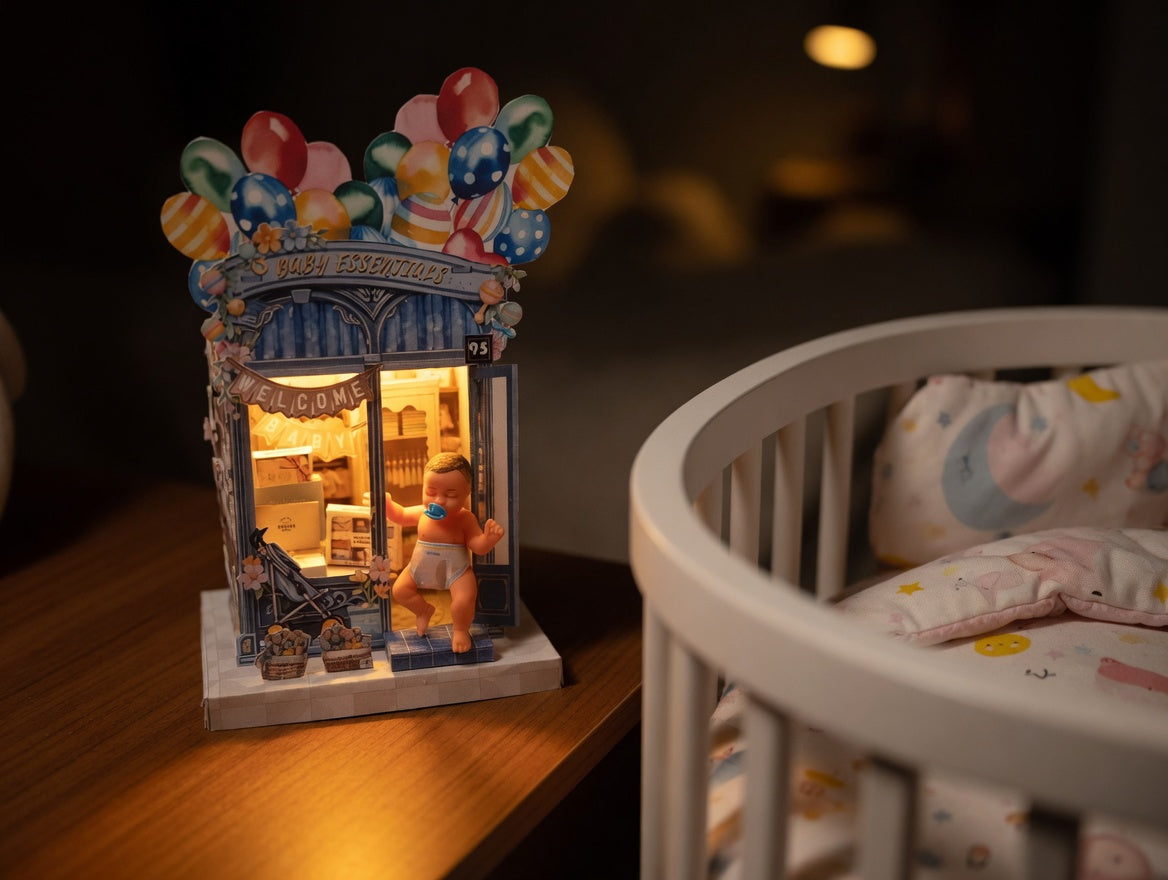 DIY Baby Essentials Light House Papercraft – Decorative Diorama (Digital Download)