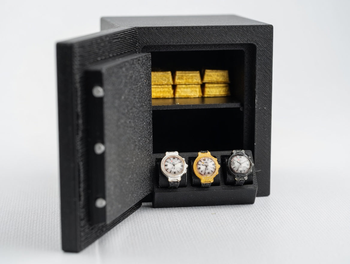Artist Crafted 1:12 Scale Miniature Watch Collection, Luxury Dollhouse Accessory (Set of 3