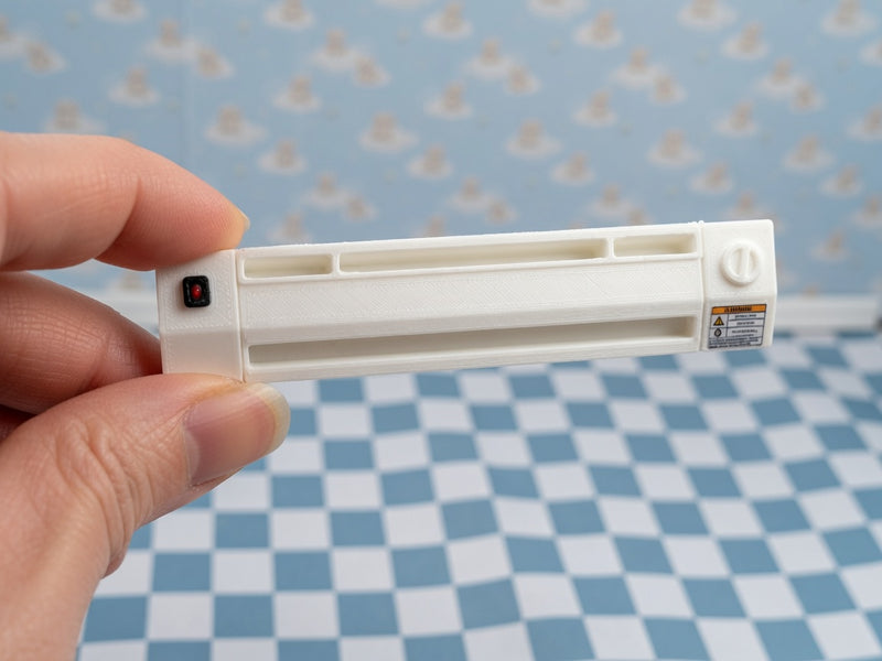 1:12 Scale Vintage Baseboard Heater, Miniature Dollhouse Radiator, Retro Condo Accessory