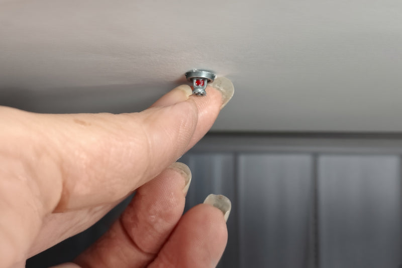 1:12 Scale Miniature Fire Sprinkler Head, Tiny Ceiling Mount Safety Fixture, Dollhouse Office Shop Apartment Hotel(Physical Product)