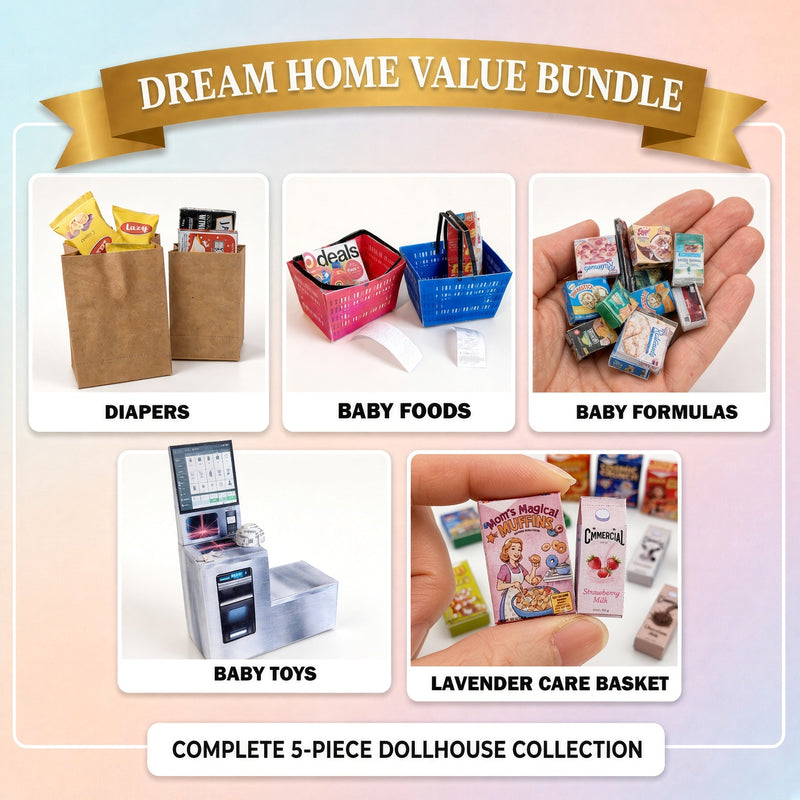 1:12 Mini Supermarket Set (5 Printable Kits)