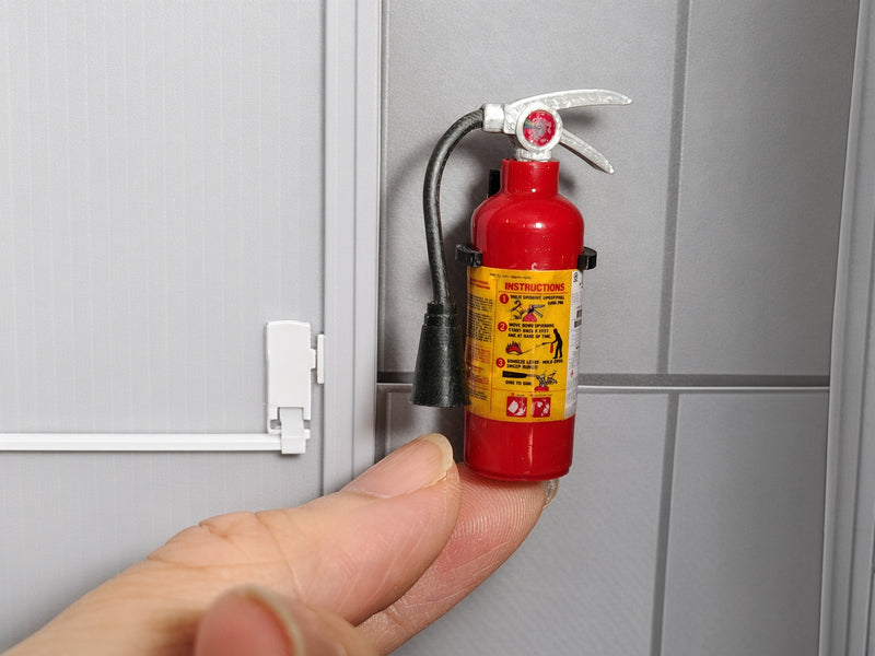 1:12 Restaurant Service Pack — Cart, OPEN Sign, EXIT & Fire Extinguisher (Physical Bundle)