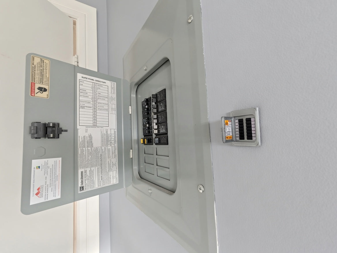 1:12 Scale Modern Electrical Breaker Panel, Miniature Utility Room Accessory (Physical Product)