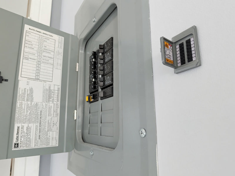 1:12 Scale Modern Electrical Breaker Panel, Miniature Utility Room Accessory (Physical Product)