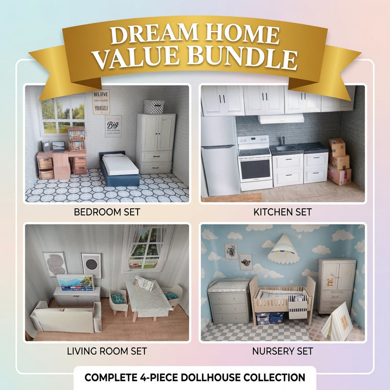 4-in-1 Dream Home Value Bundle, 1:12 Shoebox Kits