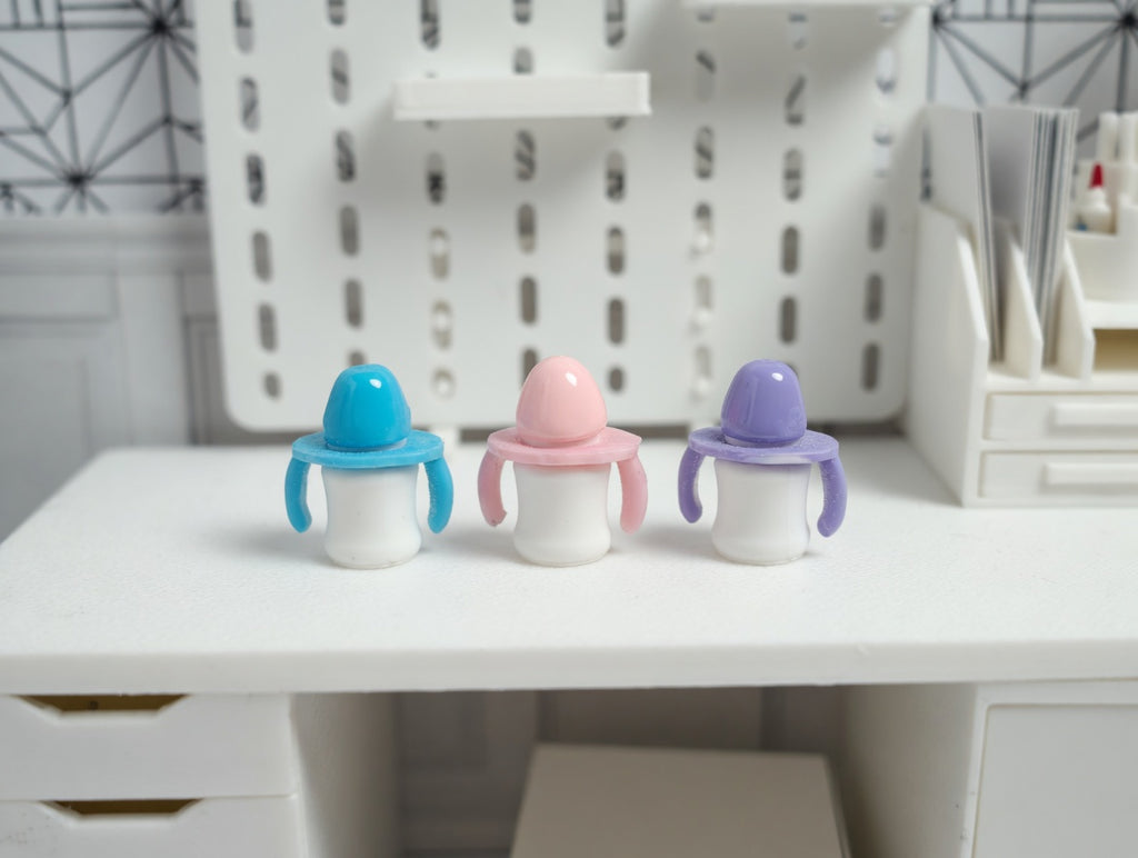 1:12 Miniature water Sippy Cup | baby series for dollhouse essentials, fit in baby mouth (Physical Product)