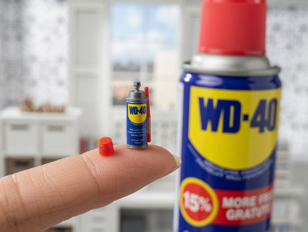 1:12 Dollhouse Miniature Lubricant Spray Can with Openable Lid ( Physical Product) Warehouse, Garage, Workshop