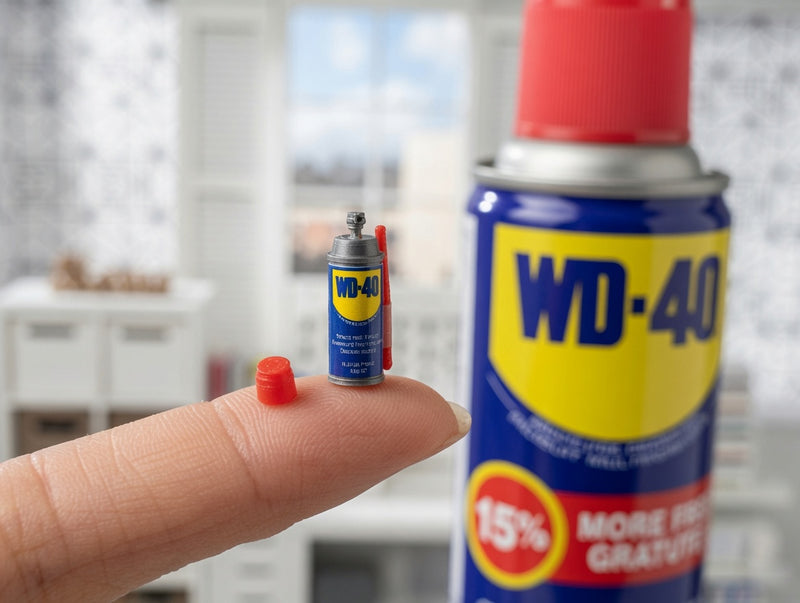 1:12 Dollhouse Miniature Lubricant Spray Can with Openable Lid ( Physical Product) Warehouse, Garage, Workshop