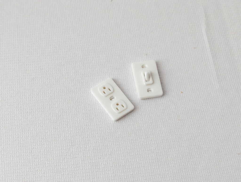 Light Switch and Outlet set for 1:!2 dollhouse ready to ship