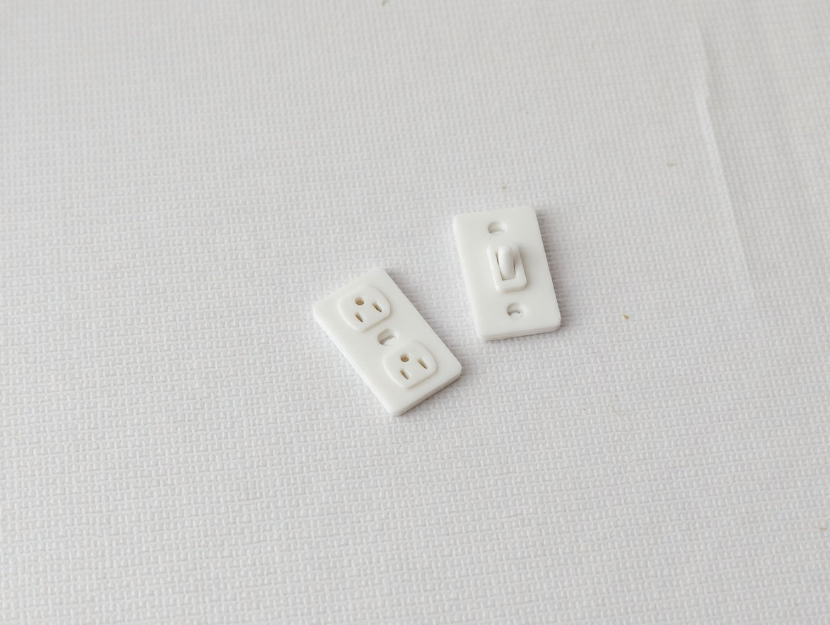 Light Switch and Outlet set for 1:!2 dollhouse ready to ship