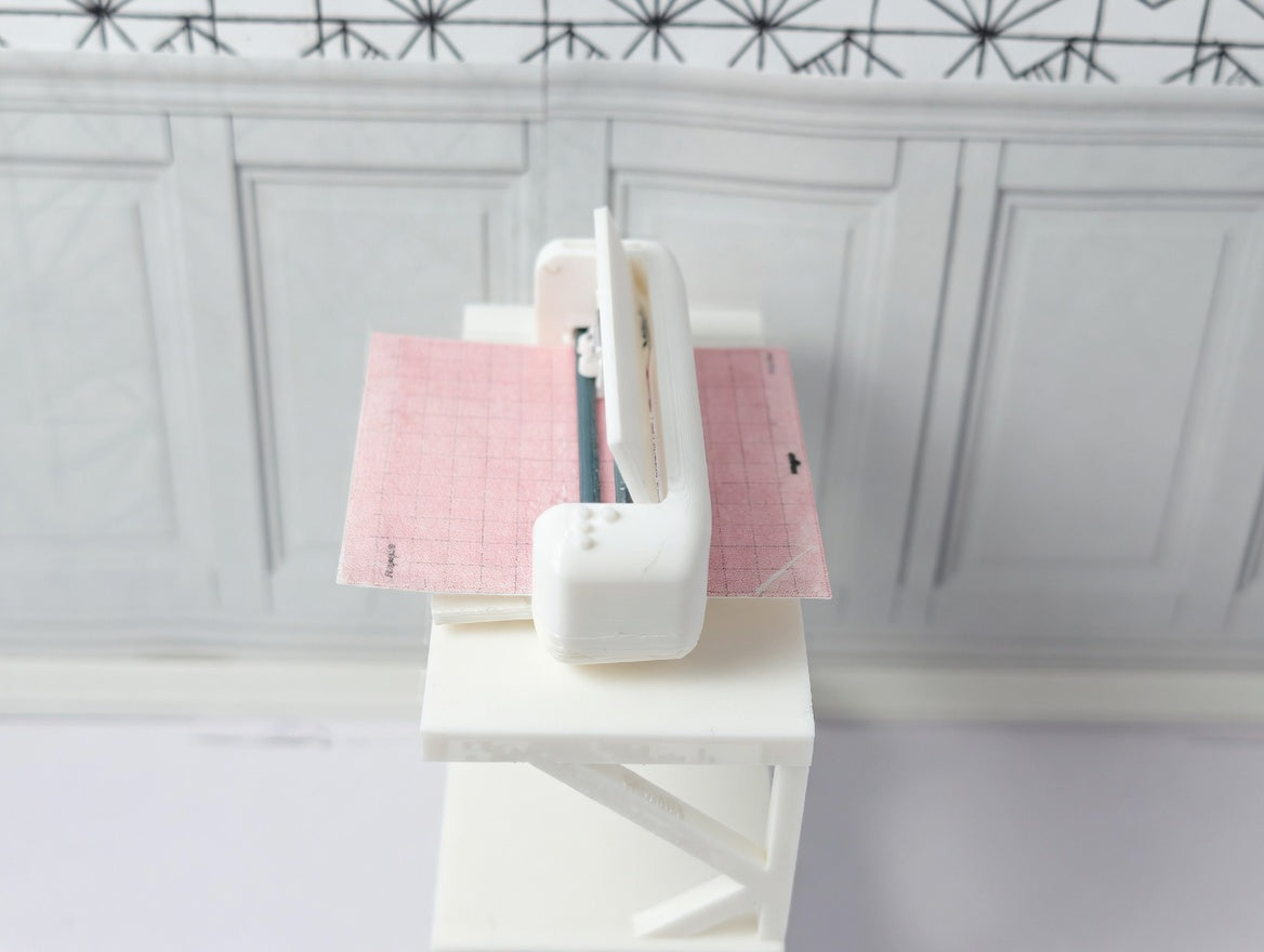 1:12 Scale Miniature Cutting Machine, Cricut Style Craft Room Accessory, Dollhouse Miniature Supplies