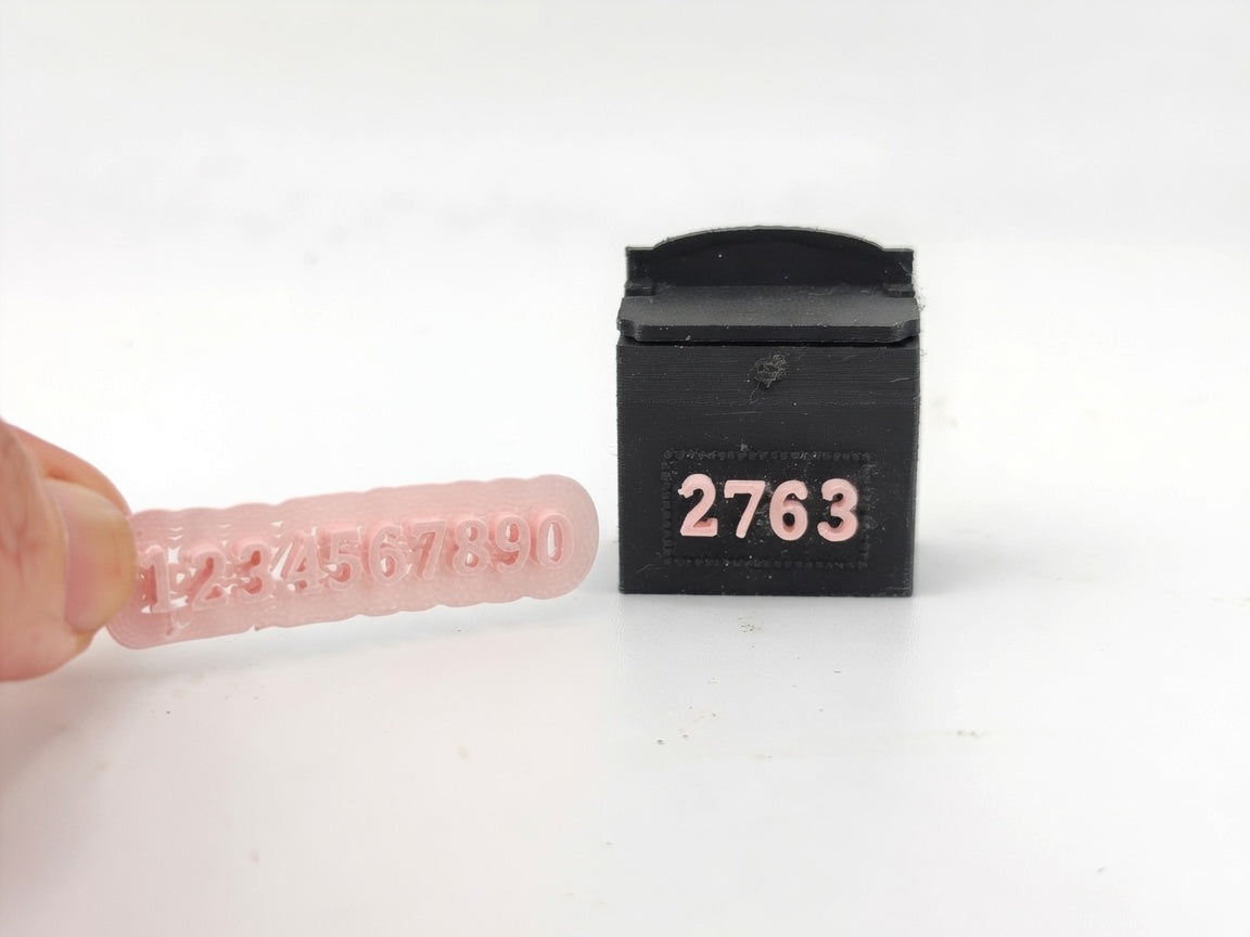 1:12 Wall Mailbox STL File, 3D Print File for Dollhouse Porch Postbox, Tiny House Numbers Set Accessory, Digital Download
