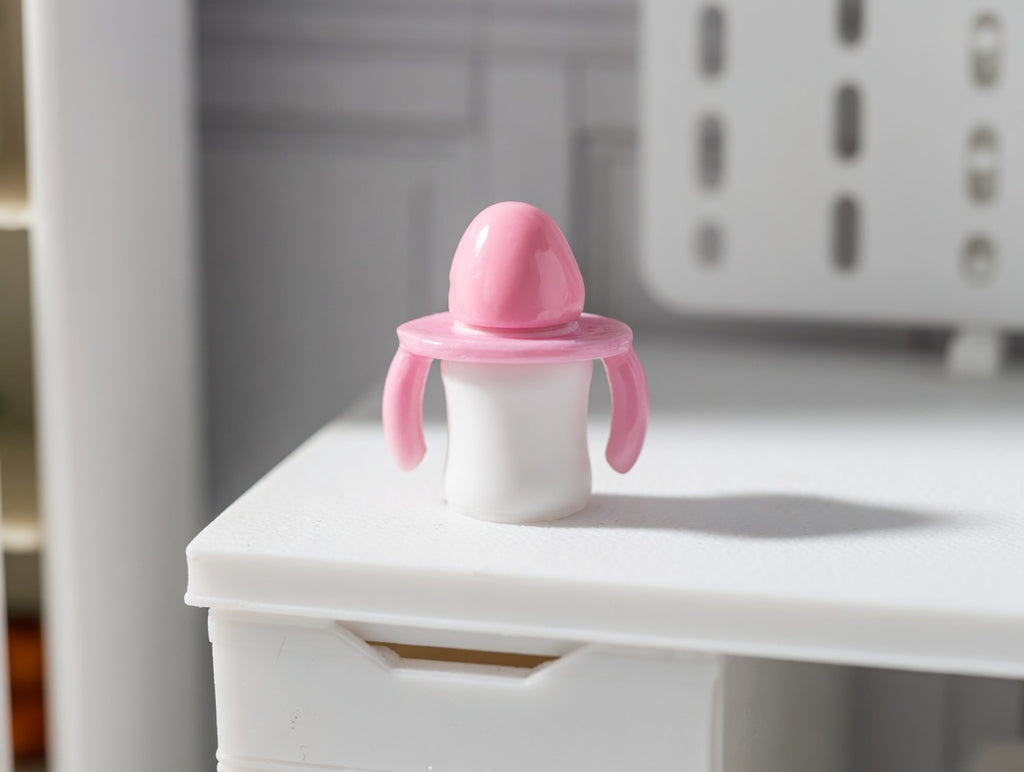 1:12 Miniature water Sippy Cup | baby series for dollhouse essentials, fit in baby mouth (Physical Product)