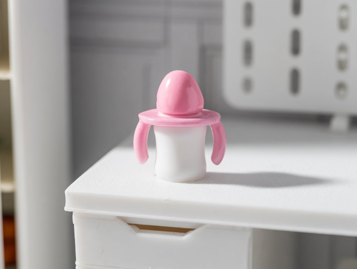 1:12 Miniature water Sippy Cup | baby series for dollhouse essentials, fit in baby mouth (Physical Product)
