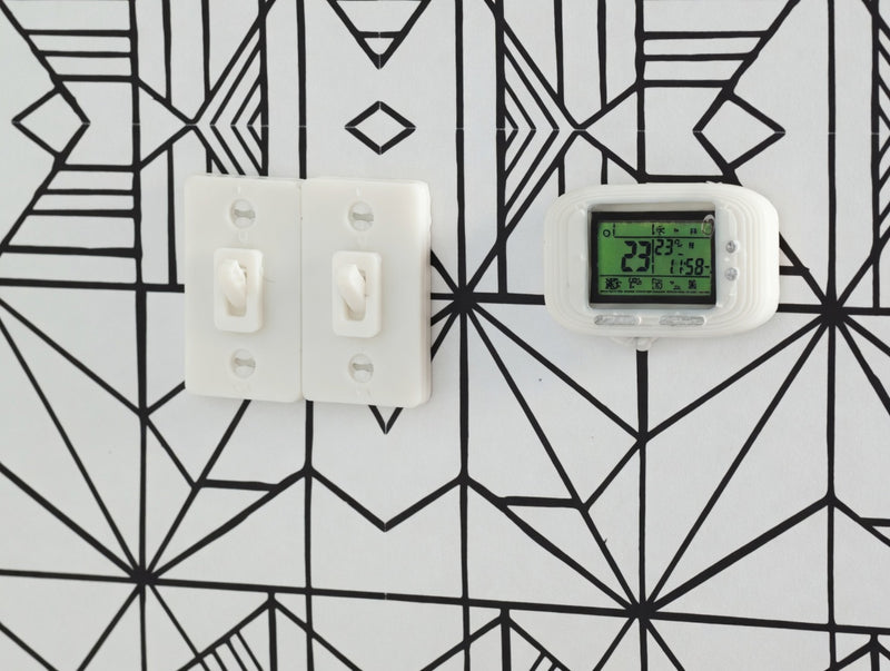 1:12 Mini Thermostat, White FDM Smart Home Dollhouse Accessory (Physical Product)