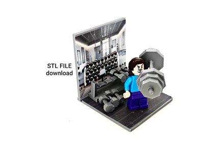 MINI FIGURE Gym facilities for Block Man, perfect for creating the ultimate fitness, Brick Accessories & Kits, minifigure