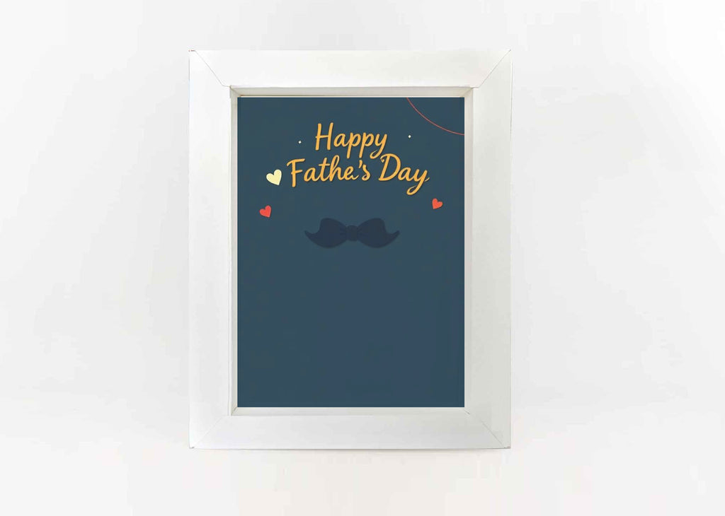 Father's Day 7X 5 inches background Blue color style  (not included photo frame and Stand)