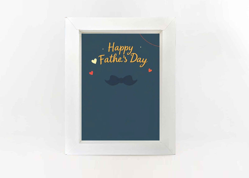 Father's Day 7X 5 inches background Blue color style  (not included photo frame and Stand)