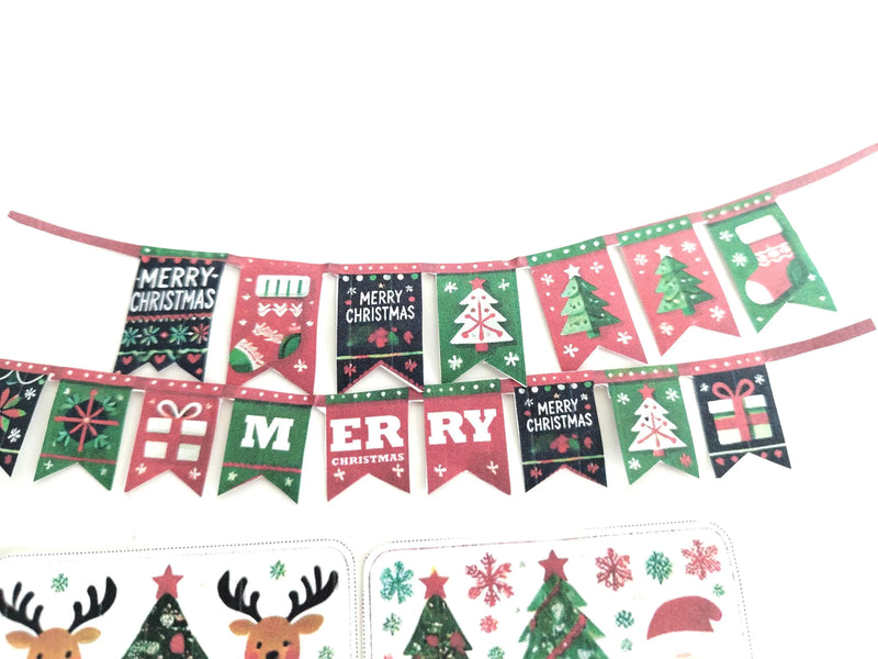 1:6 , 10 items Christmas banners, plates, plate mats Christmas party or dinner
