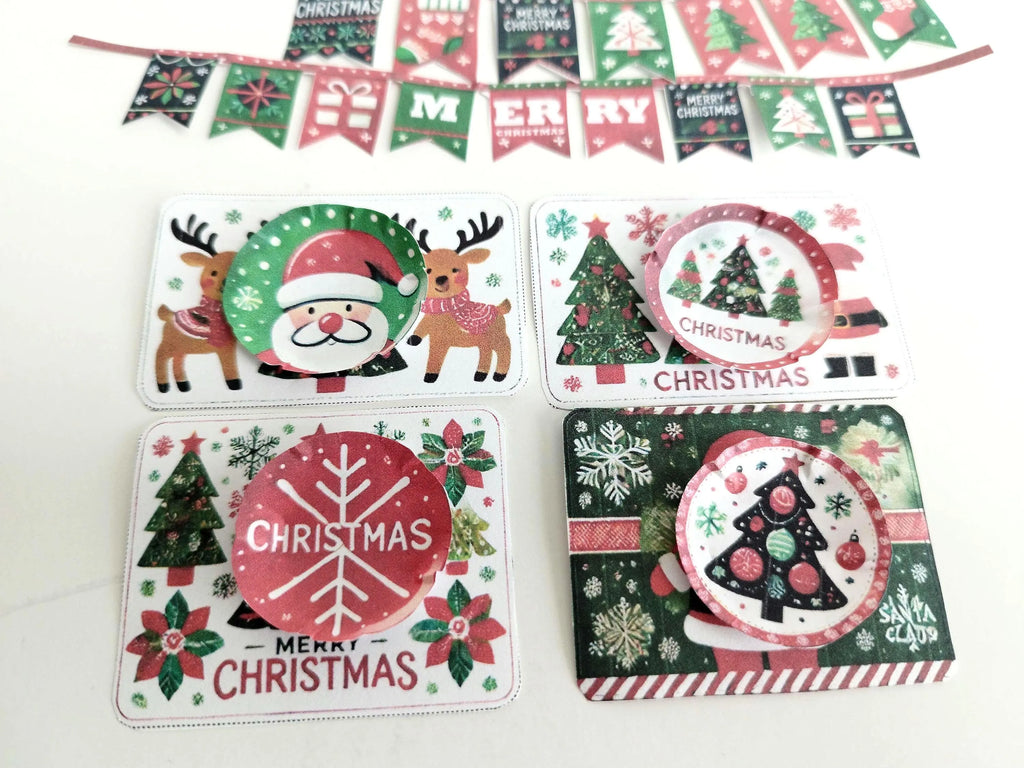 1:6 , 10 items Christmas banners, plates, plate mats Christmas party or dinner