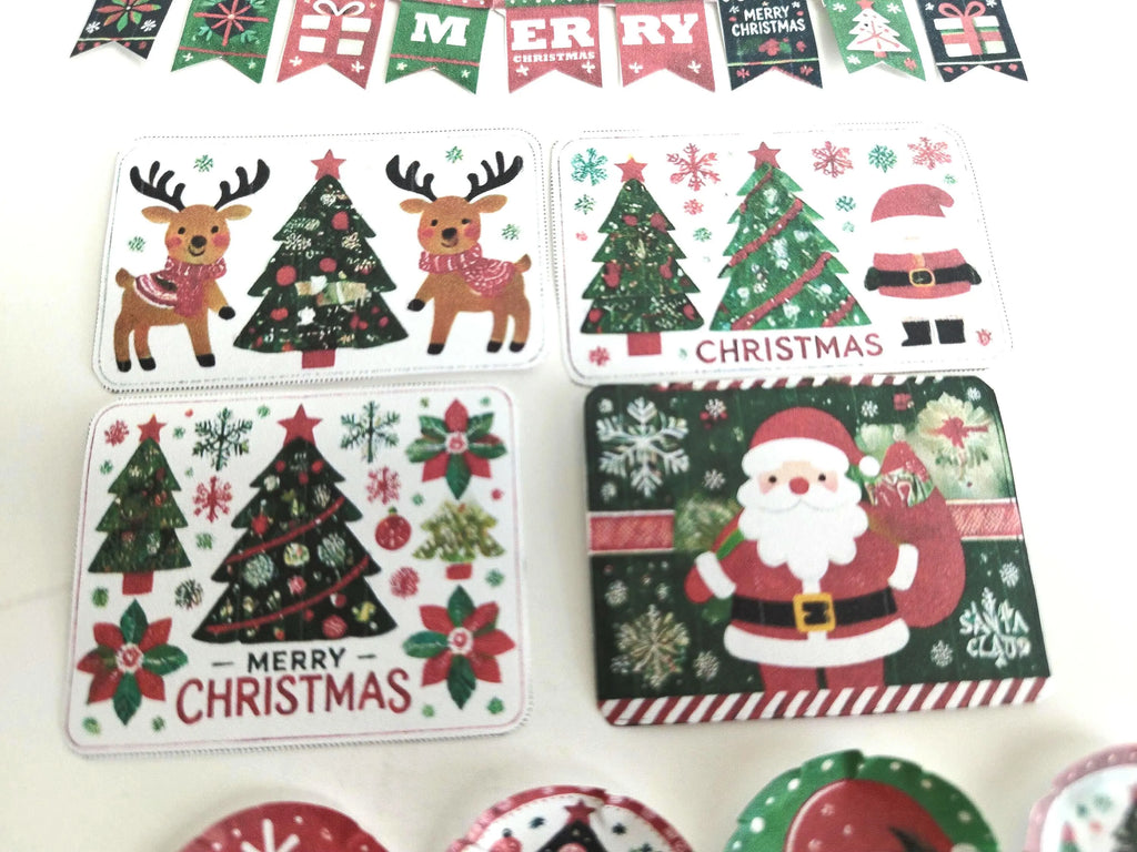 1:6 , 10 items Christmas banners, plates, plate mats Christmas party or dinner