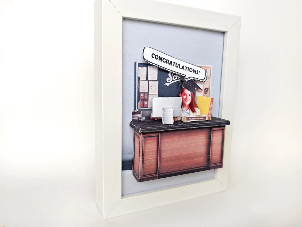5"X7"TEACHER frame-, wall decoration, customize personalize gifts, shadow box, 3D, printable template, DIY