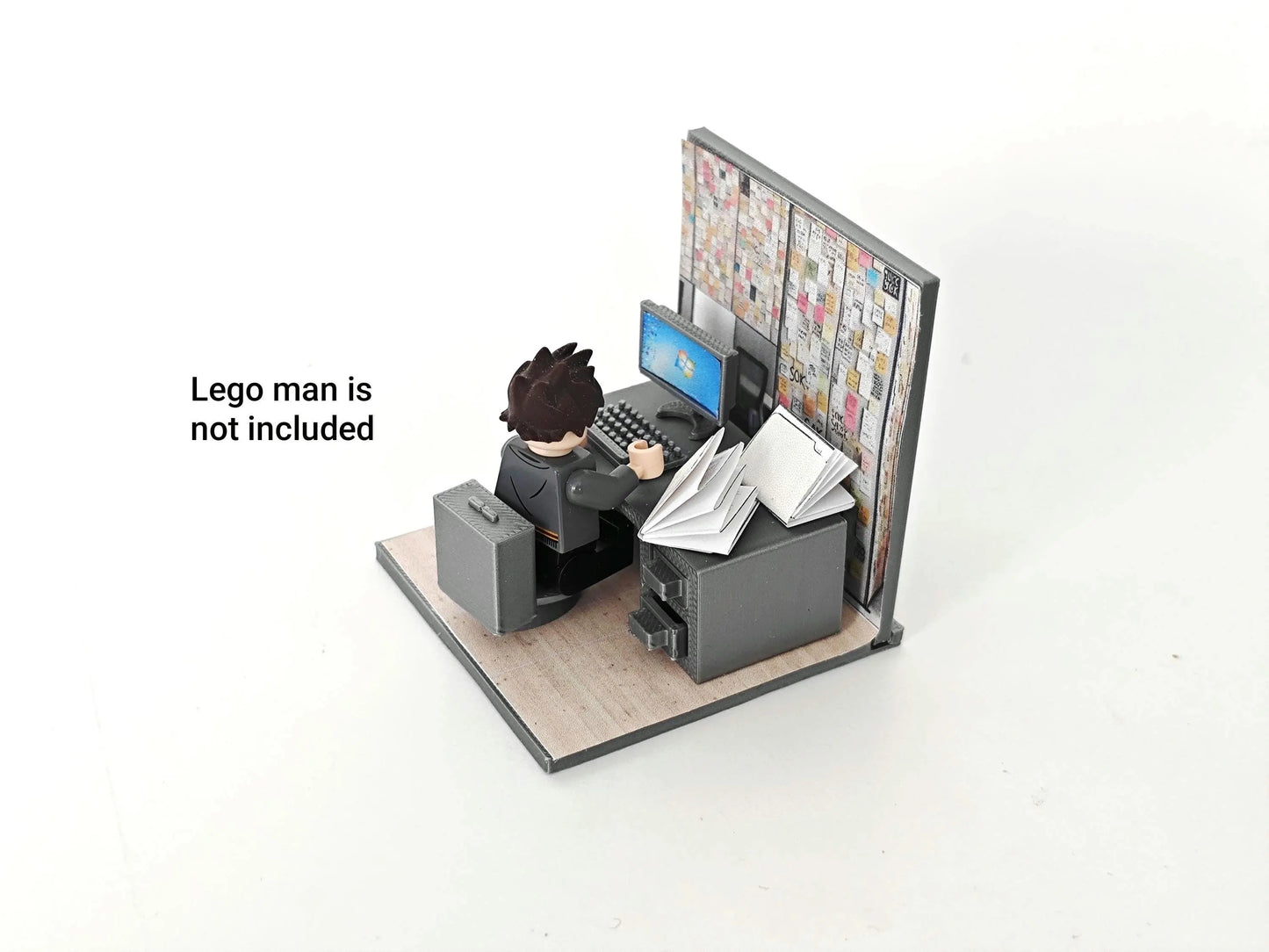 MINI FIGUAR - Office desk Block Man, a miniature office desk, special, surprise & thoughtful gift, STL Printable 3D