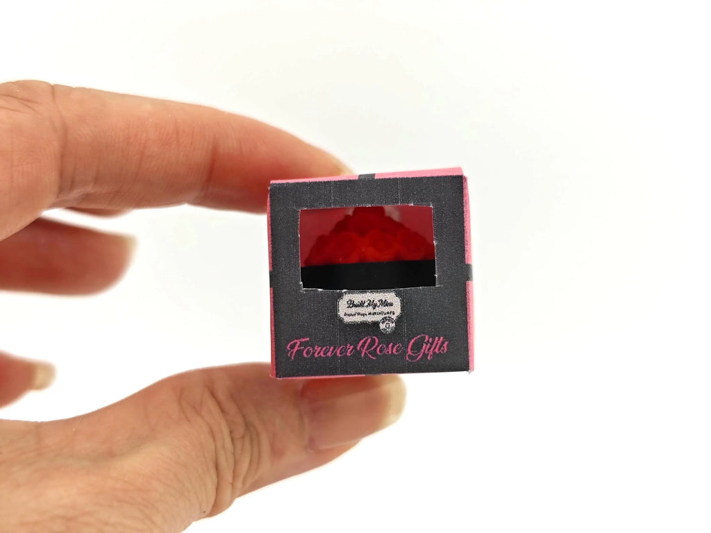 1:12 Flower box for mother's day and Valentine's Day. included box and different color of strips, 3D print file, miniature dollhouse