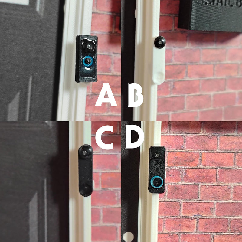 1:12 Smart Doorbell, Handcrafted Dollhouse Miniature Security Camera Prop (Physical Product)