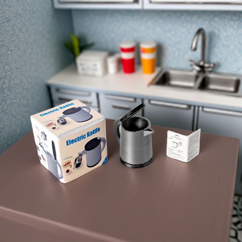 1:12 Scale Miniature Electric Kettle STL File with Box (Digital Download)