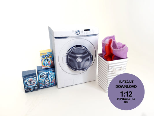 1:12 laundry setup washing machine & detergents for dolls and barbies dollhouse laundry room miniature play 5 styles