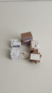 1:12 post office mail box and packages with envelops, canada post
