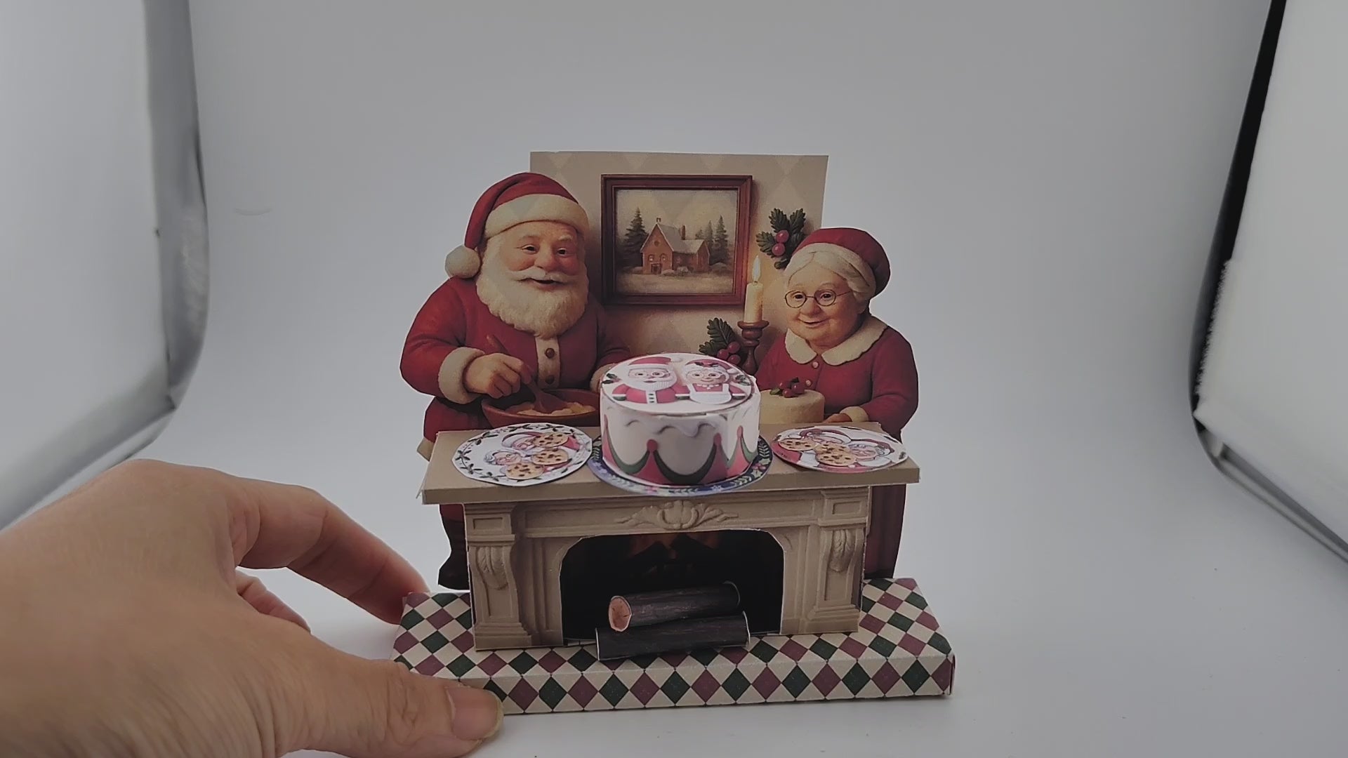DIY Christmas Mr. & Mrs. Claus Miniature Kit: Printable Holiday Scene (PDF File)