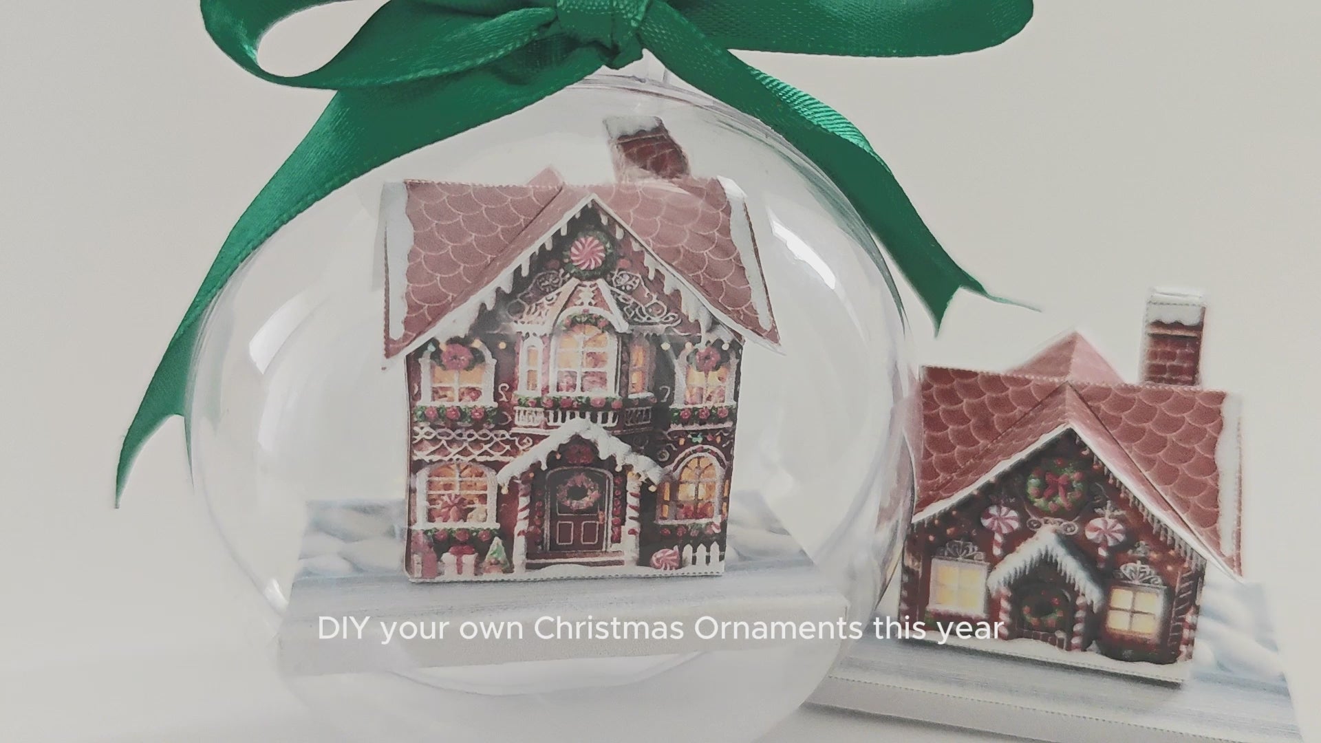 BMM Ginger Bread House 2 styles, Christmas Ornaments little house, creative x'mas idea, present, DIY ornaments, printable Christmas idea