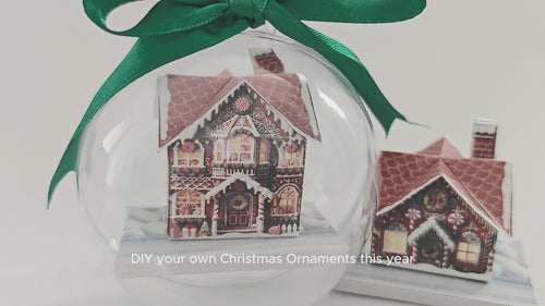 BMM Ginger Bread House 2 styles, Christmas Ornaments little house, creative x'mas idea, present, DIY ornaments, printable Christmas idea