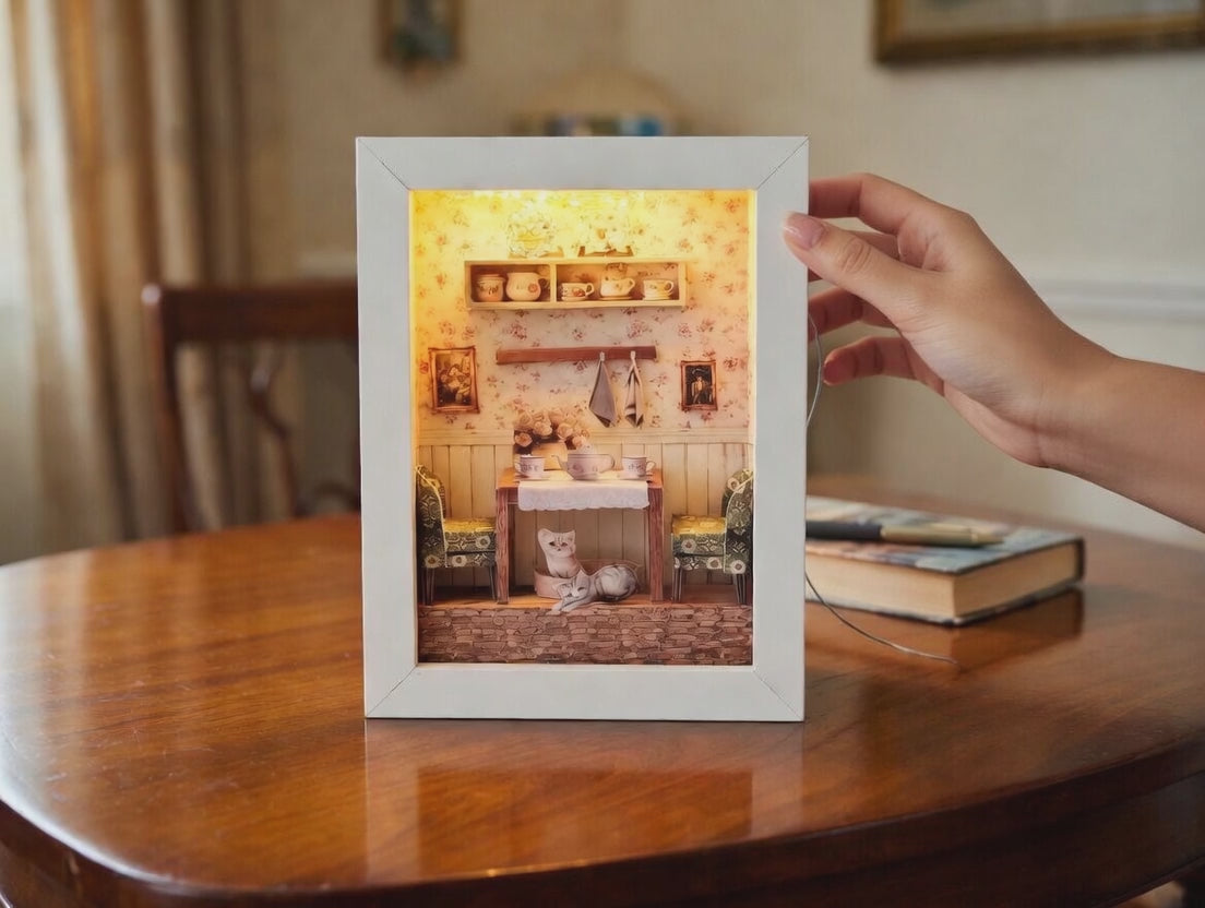 High Tea Room Miniature Photo Frames Kit, DIY Victorian Gallery Wall, Dollhouse Picture Frames Template, Digital Download